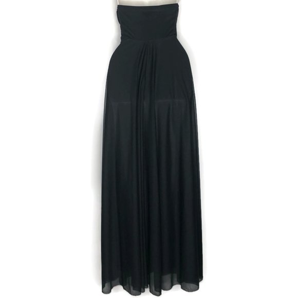 Sequin Hearts 3 Dress‎ Black Formal Maxi Rhinestone - Picture 2 of 5